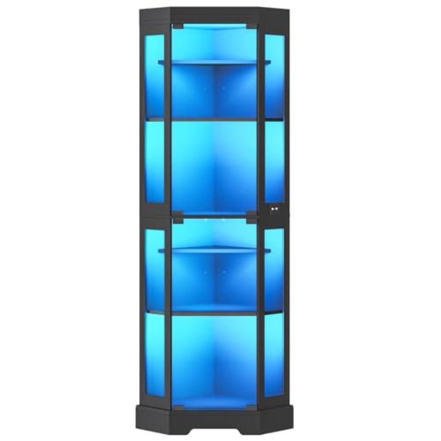 Glass Cabinet Display - Угловой витринный шкаф с дверцами из
