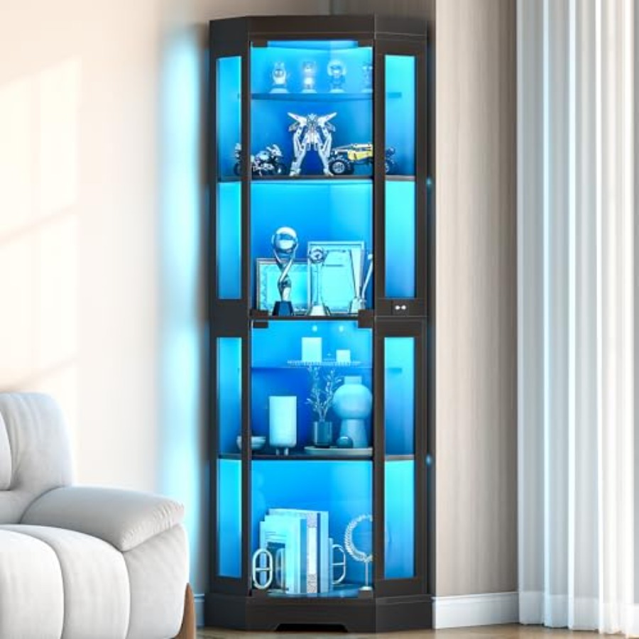 Угловой витринный шкаф с дверц – обзор и цена Glass Cabinet Display