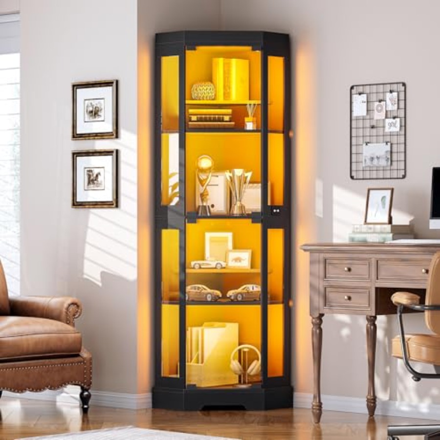 Угловой витринный шкаф с дверц – обзор и цена Glass Cabinet Display
