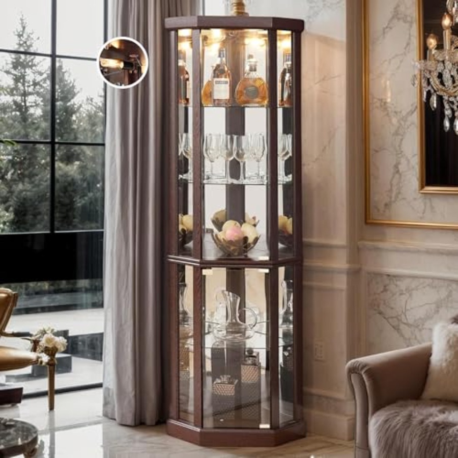 Угловой витринный шкаф для гос – обзор и цена Glass Cabinet Display