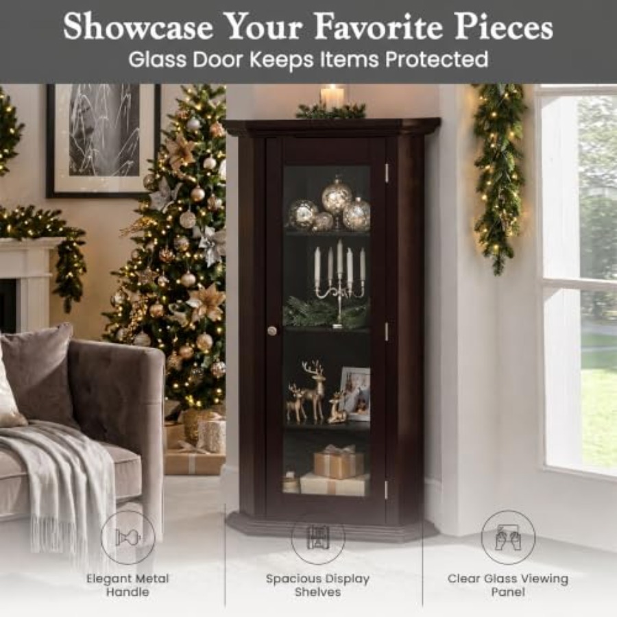 Угловой витринный шкаф для гос – обзор и цена Glass Cabinet Display