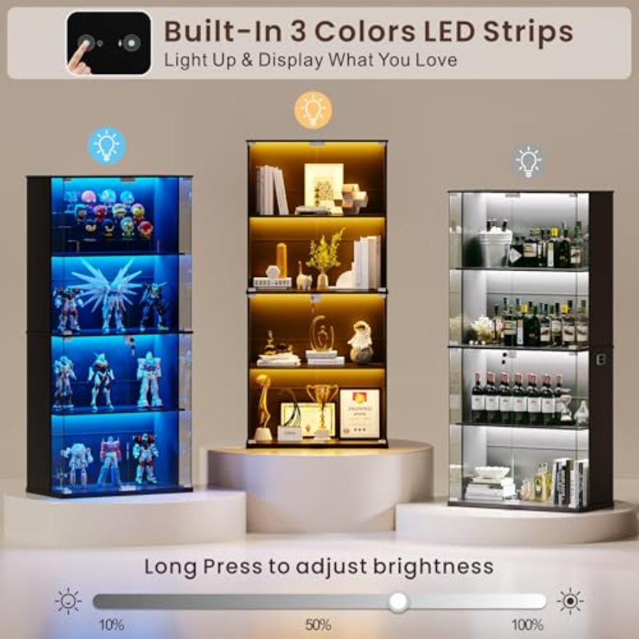 Черный витринный шкаф с стекля – обзор и цена Glass Cabinet Display